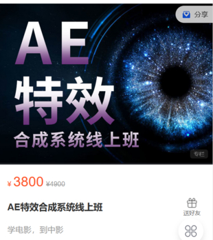 中影华龙教育网校-AE特效合成系统线上班-爱学资源网