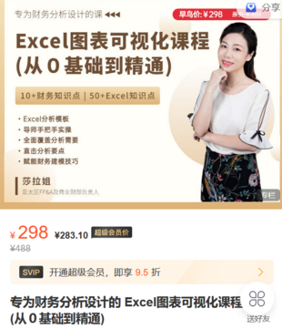 FI财智学堂-专为财务分析设计的 Excel图表可视化课程 (从０基础到精通)-爱学资源网