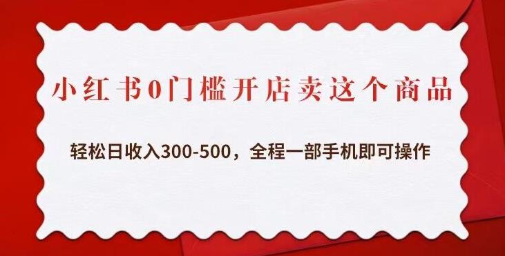 小红书0门槛开店卖眼镜 轻松日收入300-500-爱学资源网