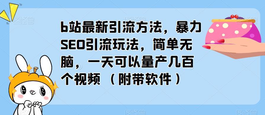 b站最新引流方法 暴力SEO引流玩法-爱学资源网