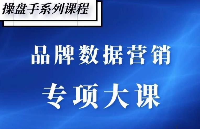 品牌医生·品牌数据营销专项大课-爱学资源网