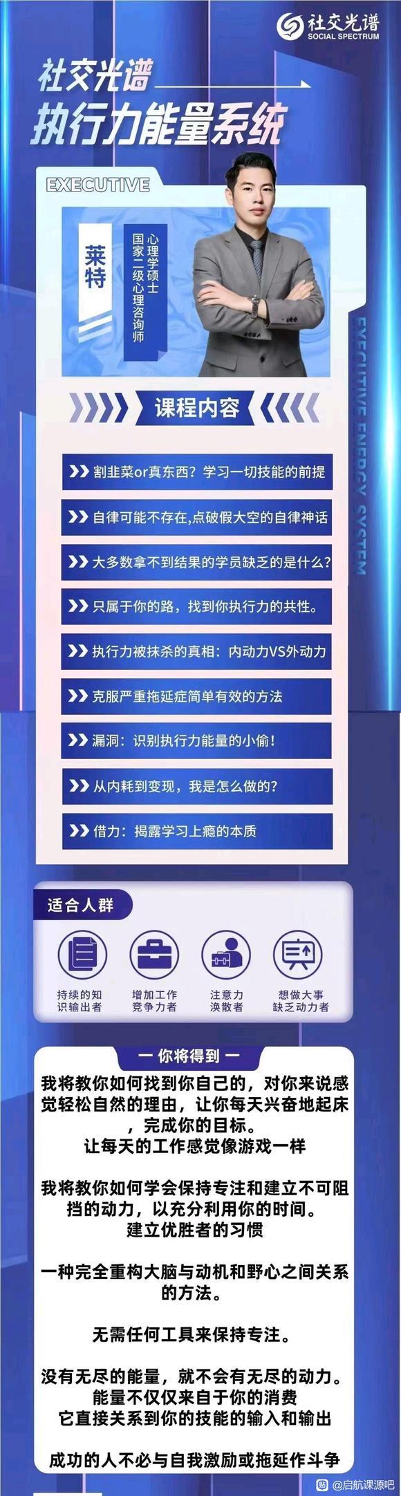社交光谱·莱特 执行力能量系统 无尽的执行和自律能量-爱学资源网