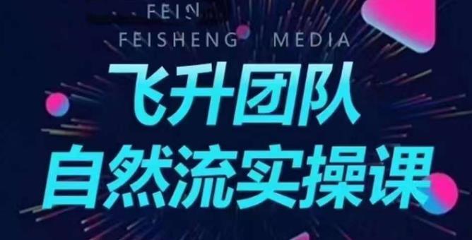 飞升团队课程自然流实操课 抖音半无人起号主播间搭建教学-爱学资源网