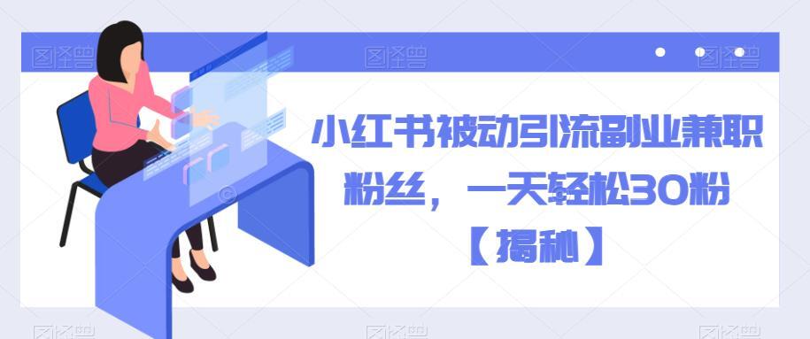 小红书被动引流副业兼职粉丝 一天轻松30粉-爱学资源网