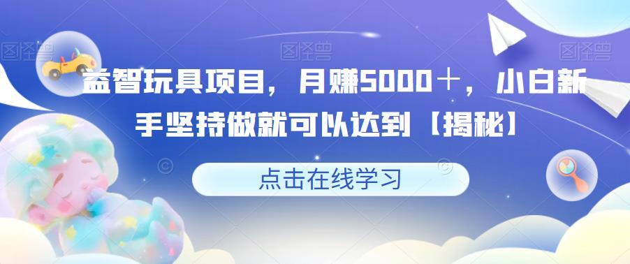 益智玩具项目 小白新手坚持做就可以达到月赚5000＋-爱学资源网