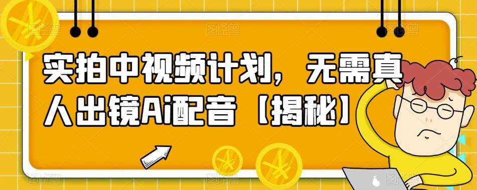 实拍中视频计划 无需真人出镜Ai配音-爱学资源网