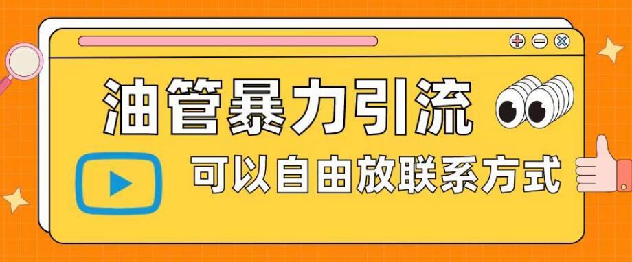 油管暴力引流 可以自由放联系方式-爱学资源网