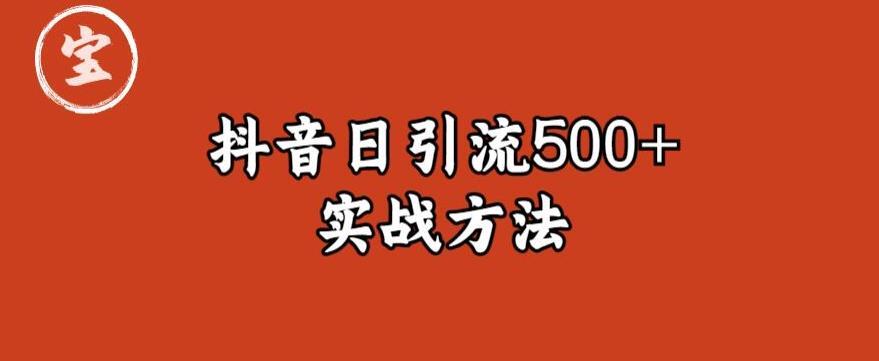 宝哥抖音直播引流私域的6个方法 日引流500+-爱学资源网