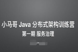 小马哥Java分布式架构训练营 第一期服务治理-爱学资源网